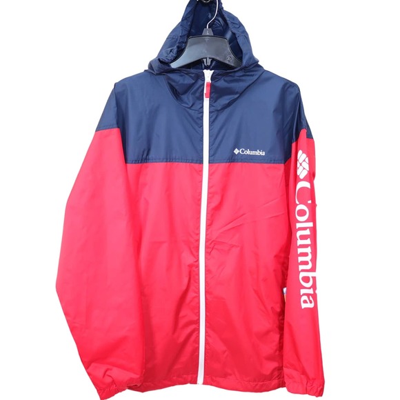 Columbia Other - Columbia Mens Flash Challenger Windbreaker Jacket- Mens Large - Red/Blue - NWT
